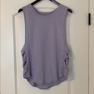 Lululemon side cut out purple tank